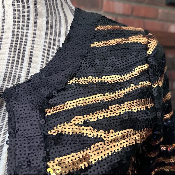 Lover + Friends Excusez Moi Sequin Jacket in Wildcat Sz XS - Picture 6 of 12